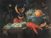 KESSEL, Jan van Still Life with Fruit and Shellfish szh Spain oil painting artist